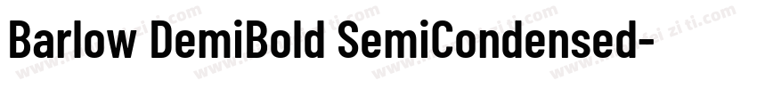 Barlow DemiBold SemiCondensed字体转换